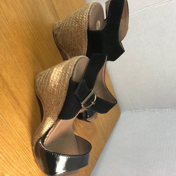 Imported anklestrap black espadrille size 6 - Picture 3 of 7